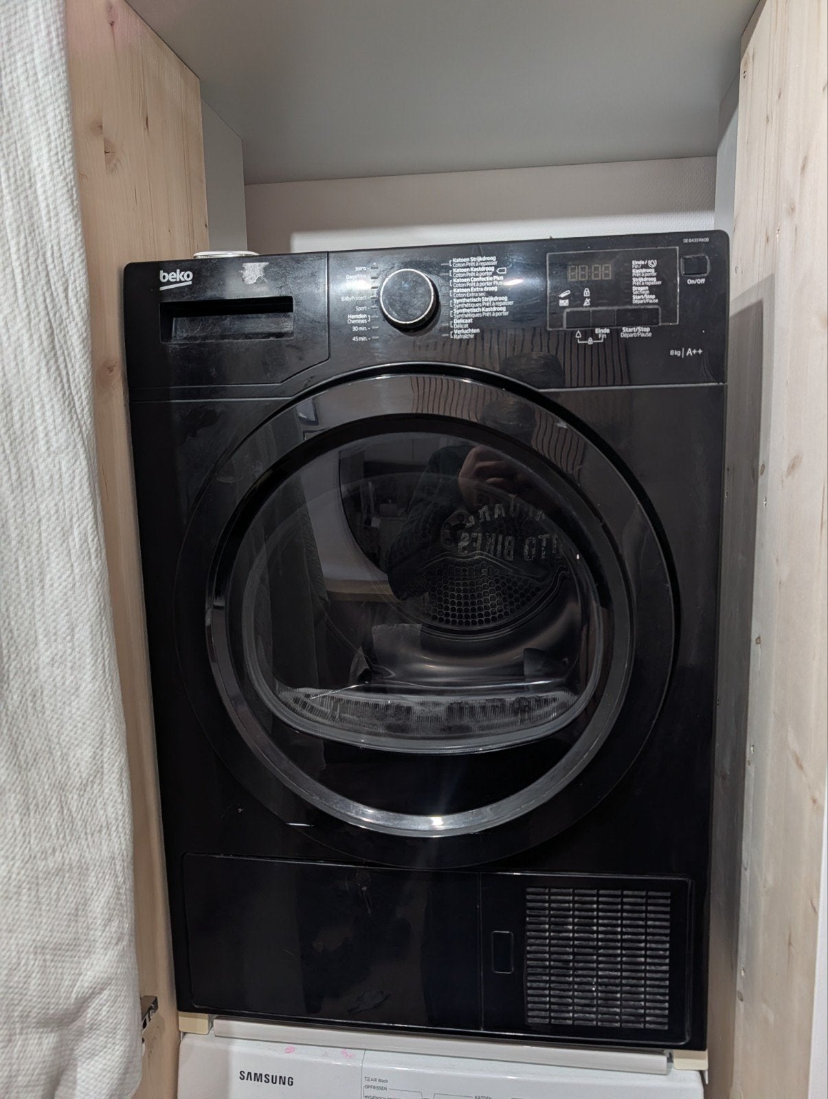 Beko warmtepompdroger A++ (defect) Zwart, Witgoed en Apparatuur, Ophalen, 6 tot 8 kg, Gebruikt, Overige typen