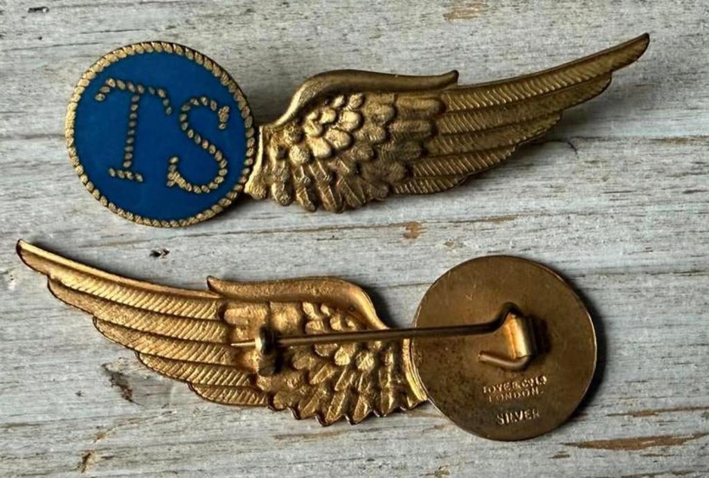 Marine MLD Brevet Luchtvarenden Telegrafist - Schutter WWII, Verzamelen, Verzenden, Marine, Nederland, Embleem of Badge