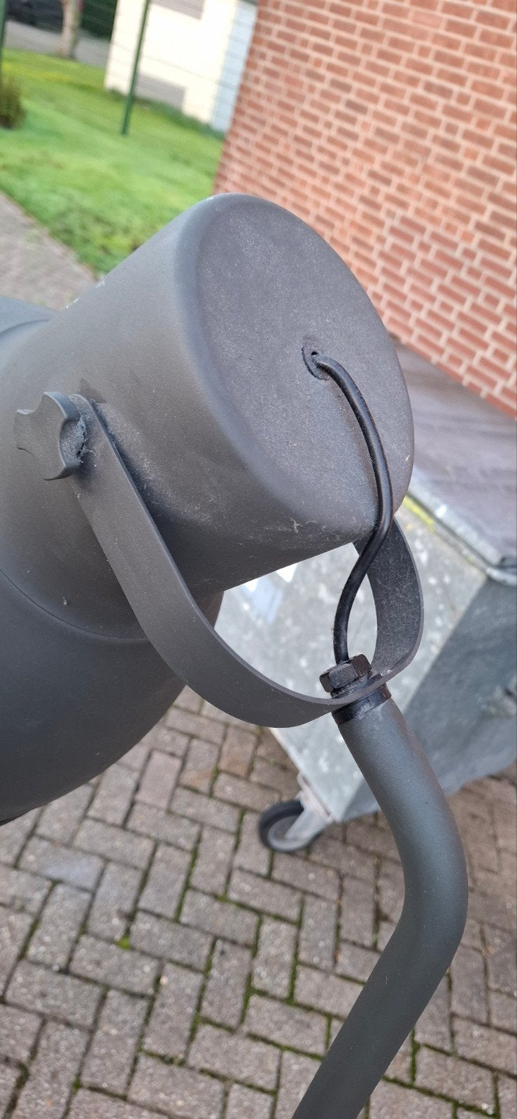 Ikea vloerlamp grijs, verstelbaar, E27 fitting, Gebruikt, 100 tot 150 cm, Metaal, Modern
