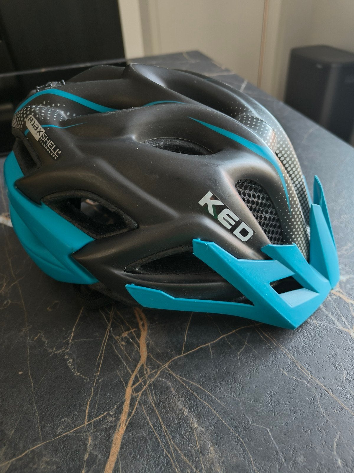 KED Kinder Fietshelm - Zwart/blauw, Maat S (49-54 cm), S, Jongen of Meisje, Ophalen of Verzenden, Zo goed als nieuw
