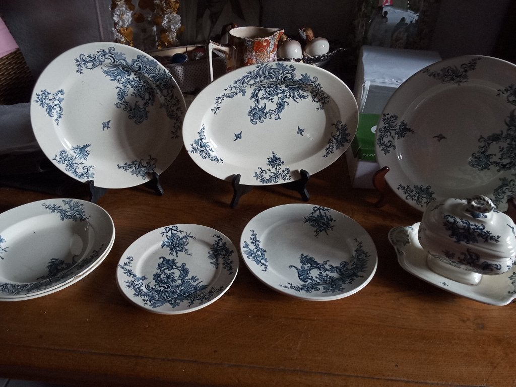 gave serviesdelen B.F.K. serie REGENT petrol kleur, Ophalen of Verzenden