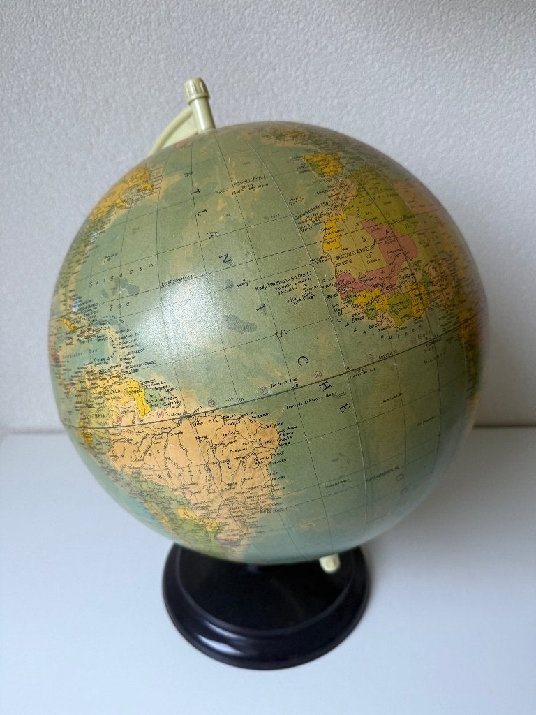 Vintage Räths staatkundige wereldbol (1964) (1:38600000), Ophalen of Verzenden, Draaibaar, Gebruikt, Staatkundige wereldbol