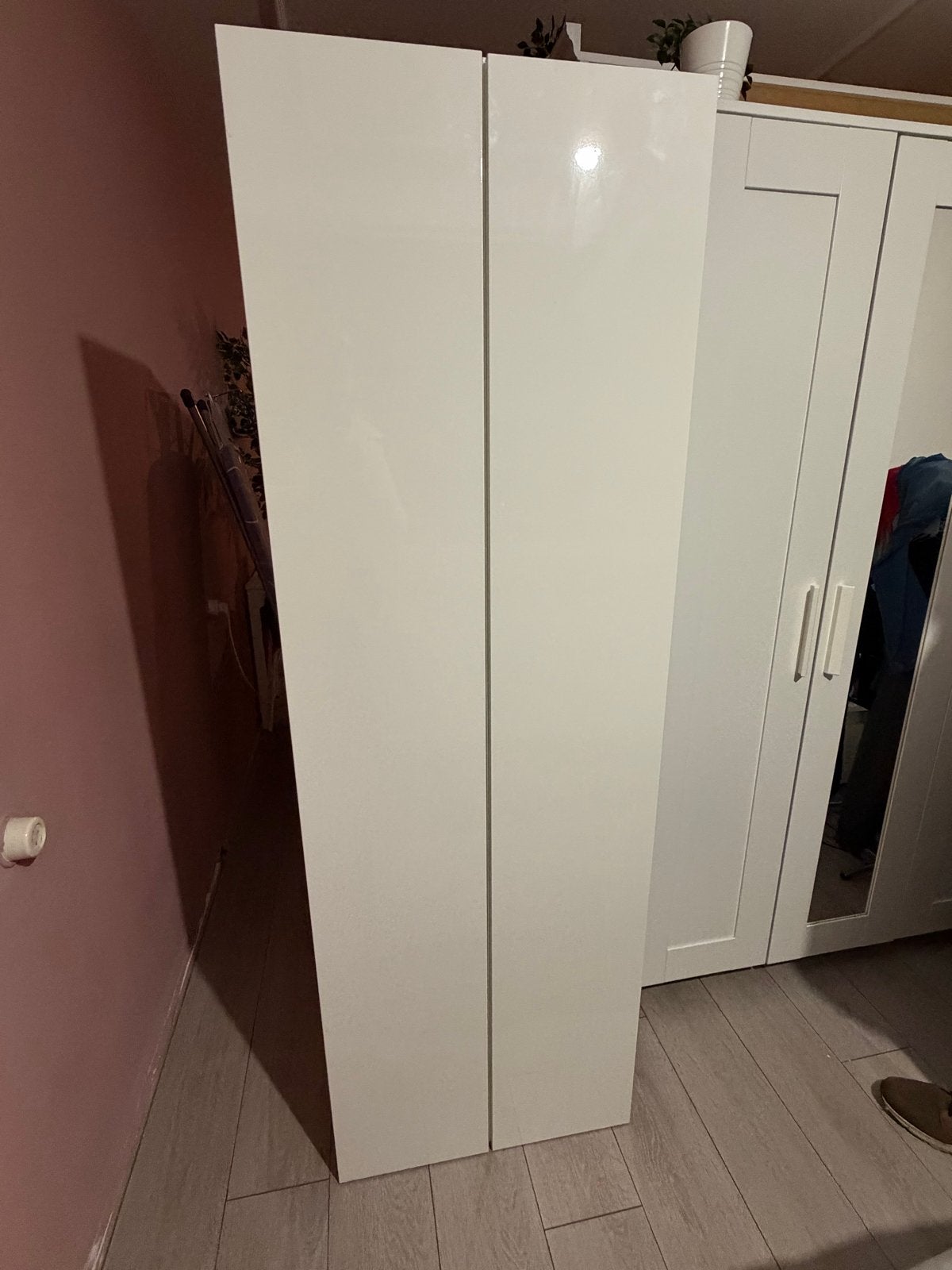 Witte kast met planken, Ophalen, Gebruikt, 50 tot 100 cm, 150 tot 200 cm