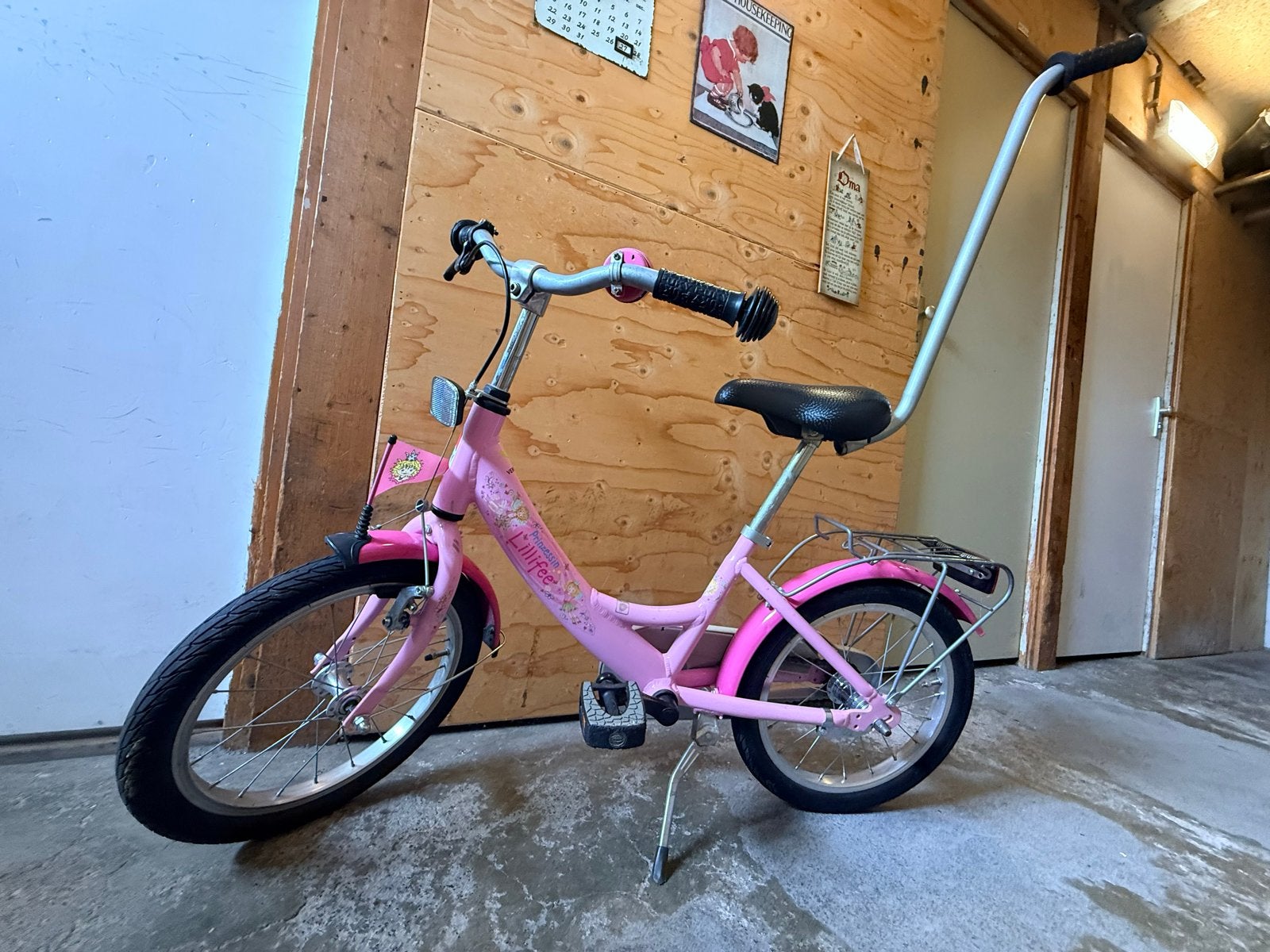 Puky kinderfiets 16 inch met duwstang, Ophalen, Gebruikt, 16 tot 20 inch