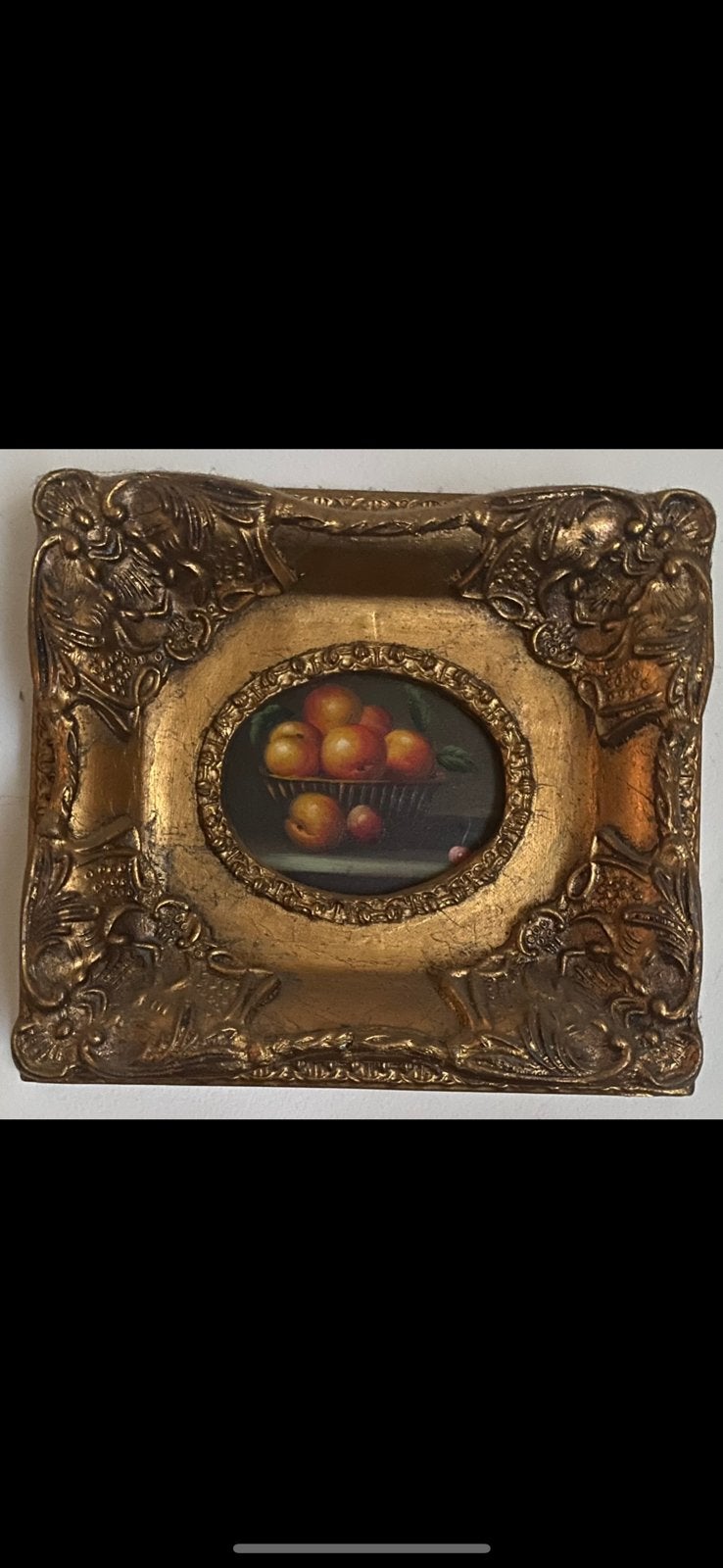Antiek,stilleven olieverfschilderijtje gesigneerd., Antiek en Kunst, Paneel, Stilleven, Ophalen of Verzenden, Olieverf