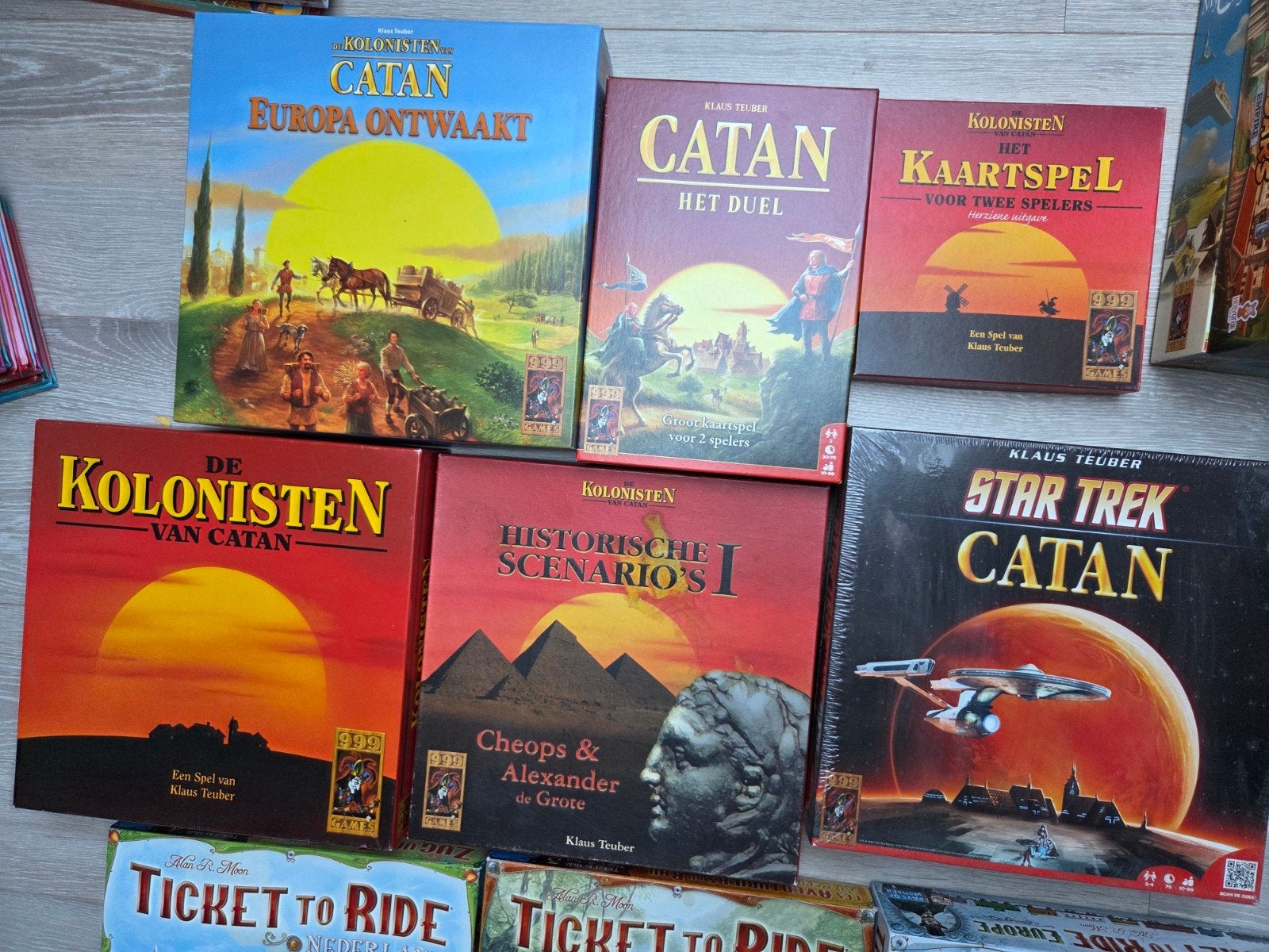 5x Ticket to Ride + 6x Kolonisten van Catan, Hobby en Vrije tijd, Gezelschapsspellen | Bordspellen, Ophalen of Verzenden
