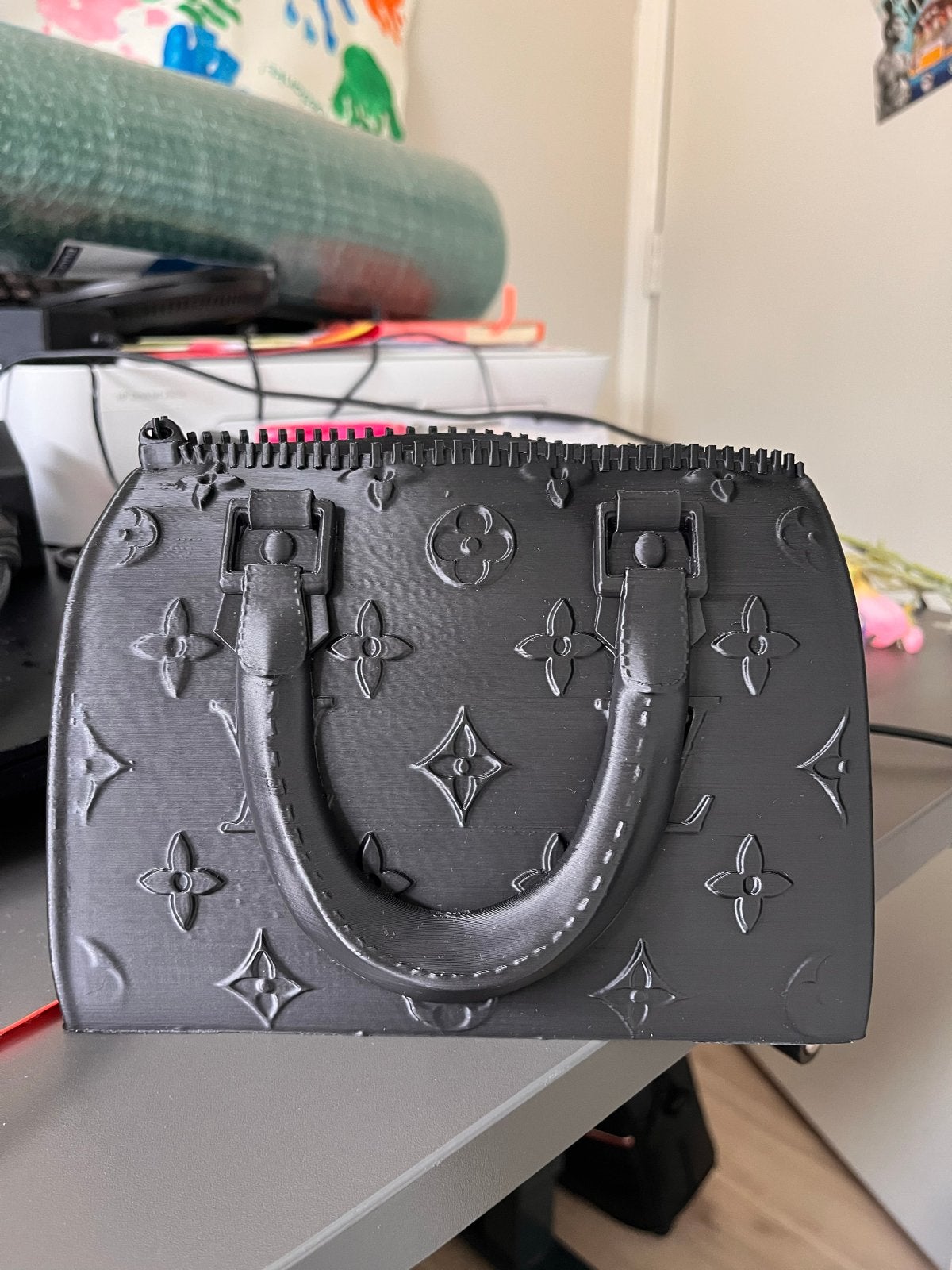 3D Geprinte Louis Vuitton Speedy Tas - Decoratie, Ophalen of Verzenden, Nieuw, Zwart, Overige typen