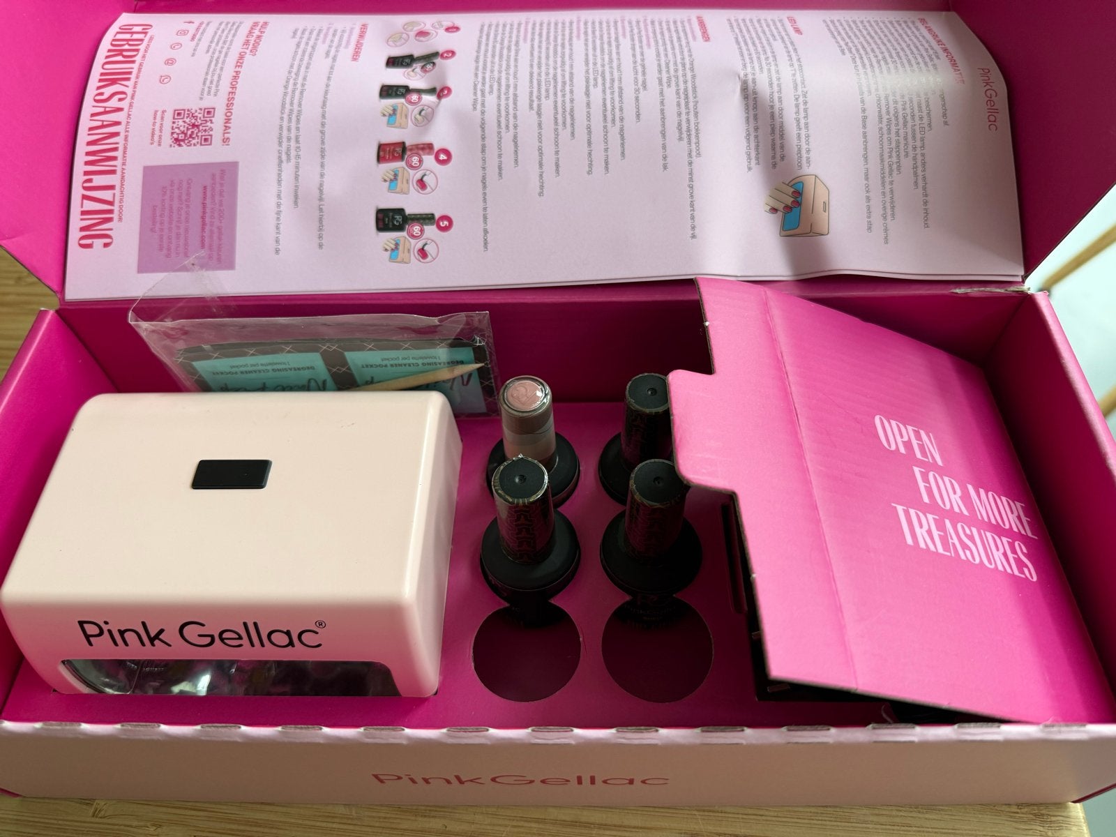 Pink Gellac Startpakket met UV/LED Lamp en Gelnagellak, Ophalen of Verzenden, Zo goed als nieuw, Overige typen
