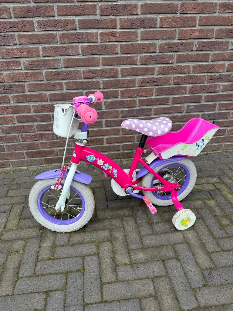 Roze kinderfiets met zijwieltjes en mandje - Doetinchem, Fietsen en Brommers, Fietsen | Kinderfietsjes, Ophalen, Zijwieltjes, Gebruikt