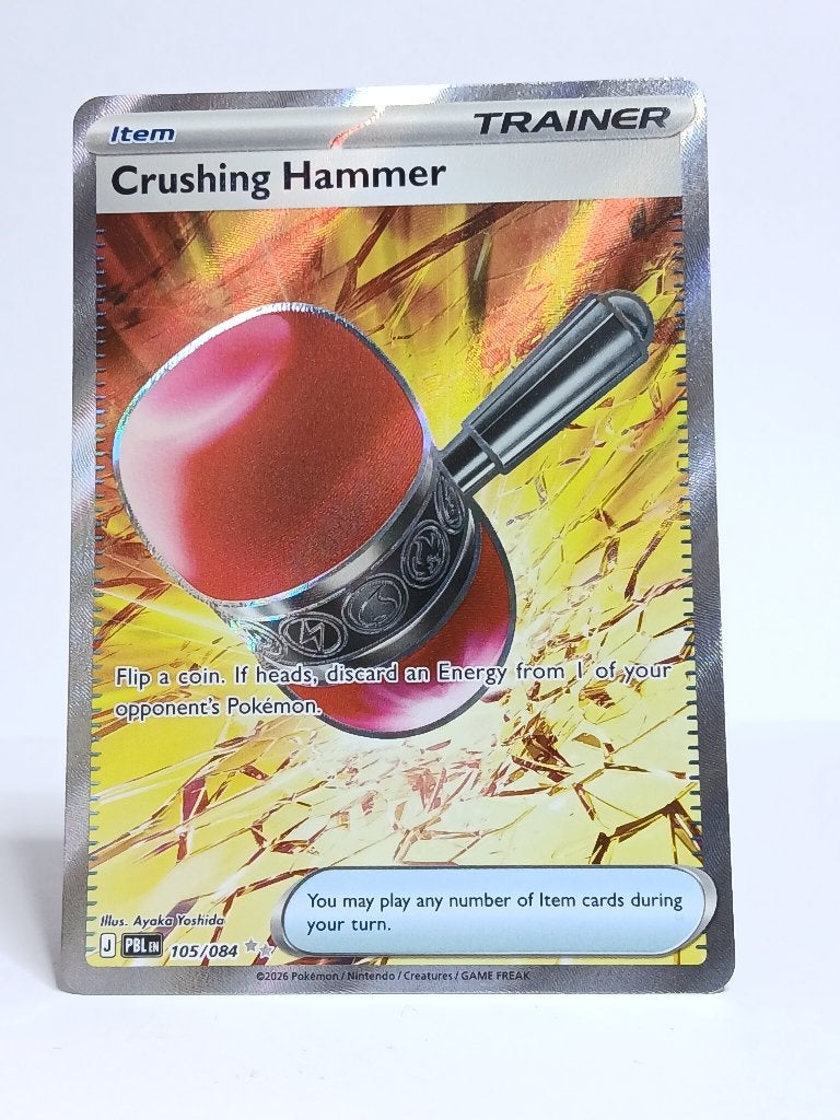 Pokémon - PBLEN - Crushing Hammer - 105/084 - Full Art, Verzenden, Zo goed als nieuw, Losse kaart, Foil