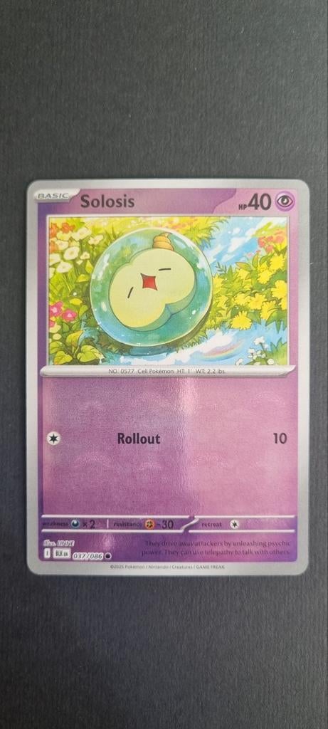 Pokeball Solosis 037/086 Black bold Pokémon Kaart, Ophalen of Verzenden, Zo goed als nieuw, Losse kaart, Foil