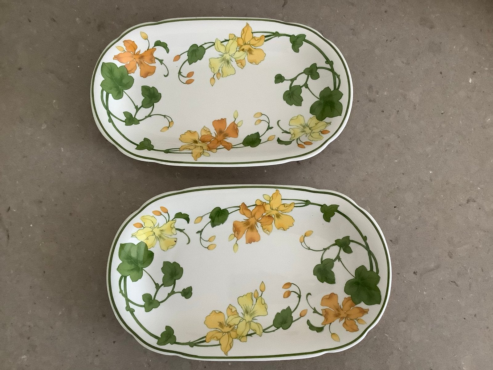 Villeroy & Boch Geranium Ovale Vlees Schaaltjes - Set van 2, Antiek en Kunst, Ophalen