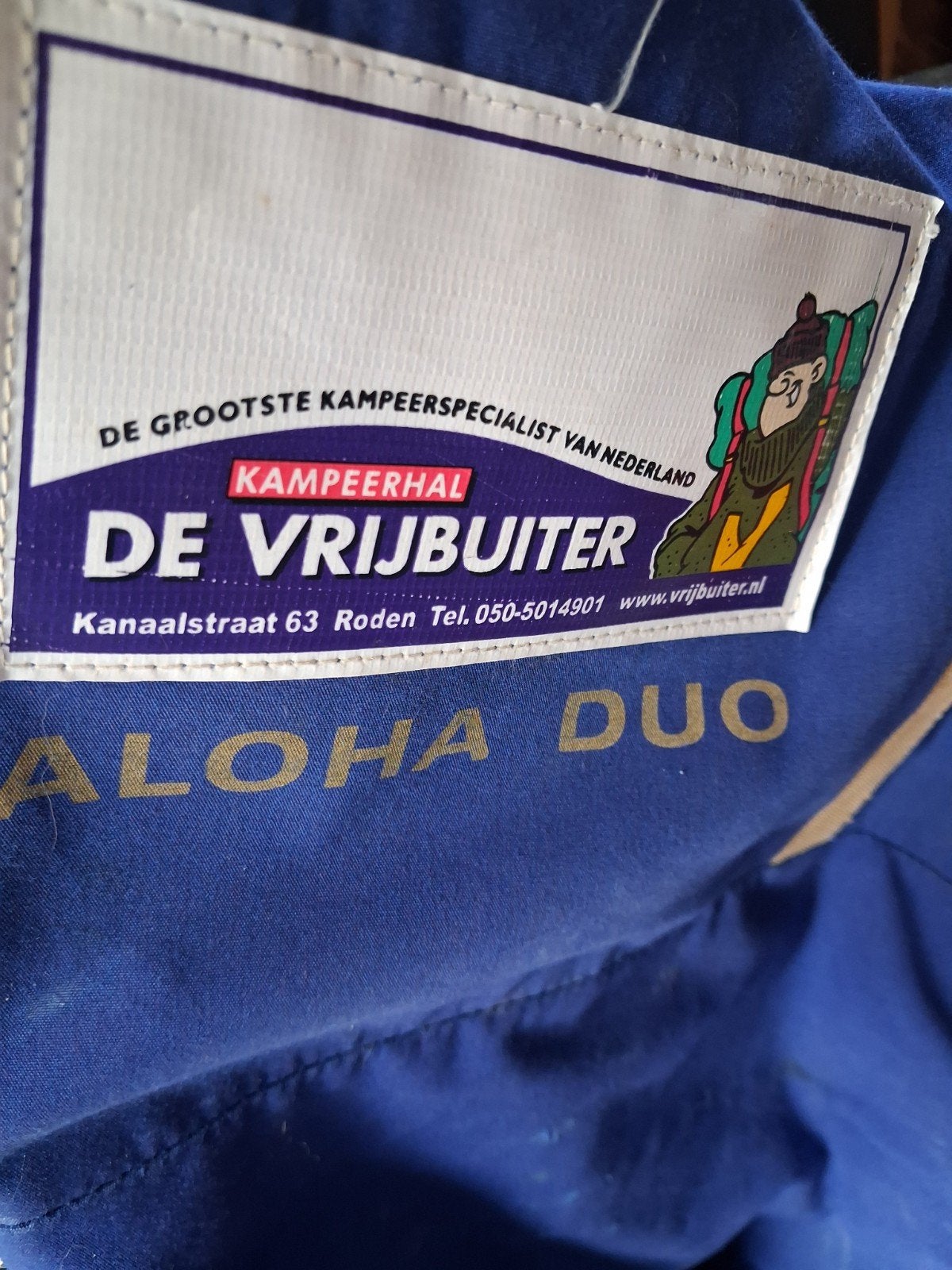 Vis-a-vis tent De Vrijbuiter Aloha Duo - 2 persoons, Caravans en Kamperen, Tenten, Ophalen, Gebruikt, Tot en met 2