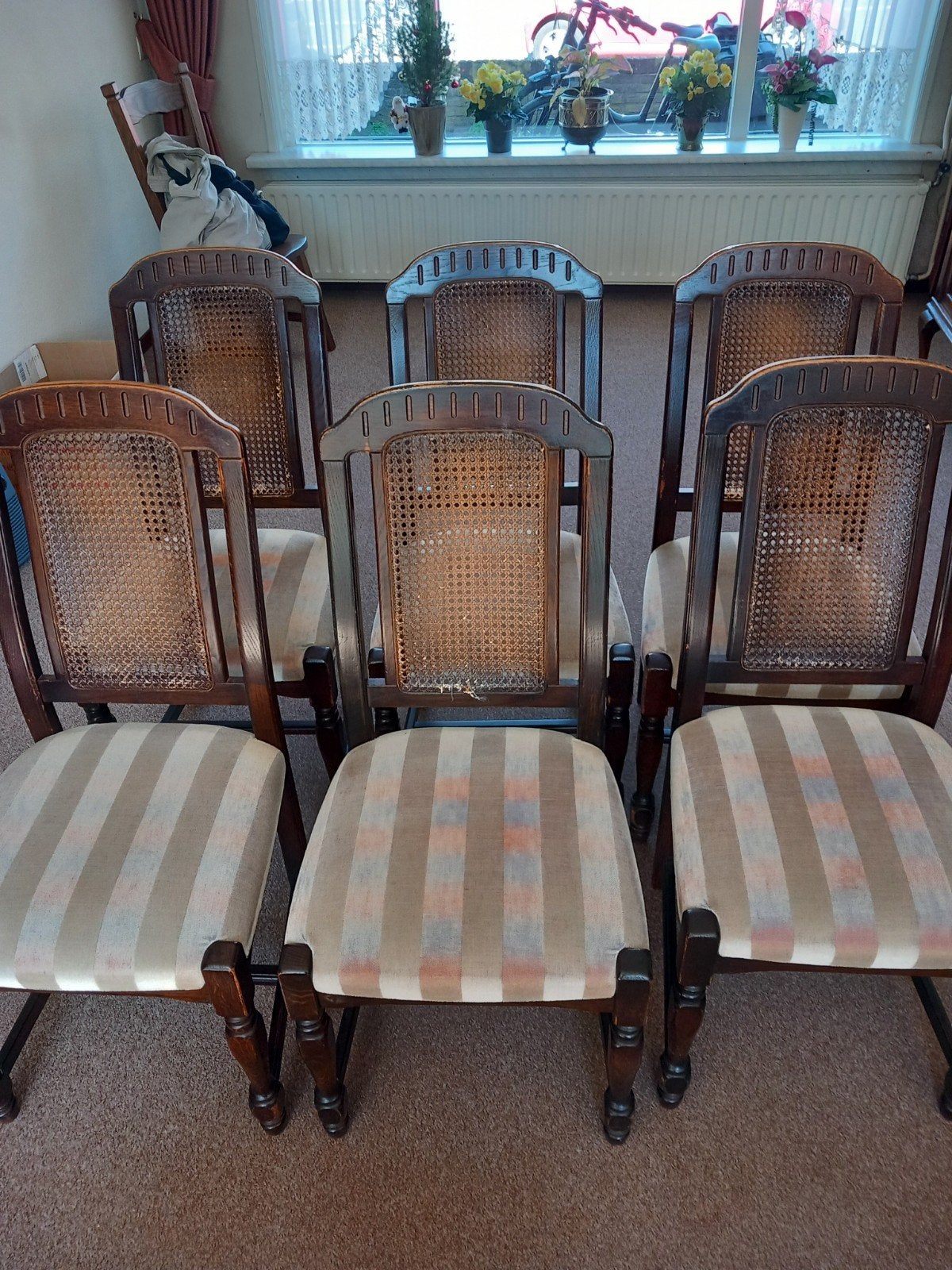 6 stoelen, gebruikt. GRATIS, Huis en Inrichting, Stoelen, Ophalen, Gebruikt