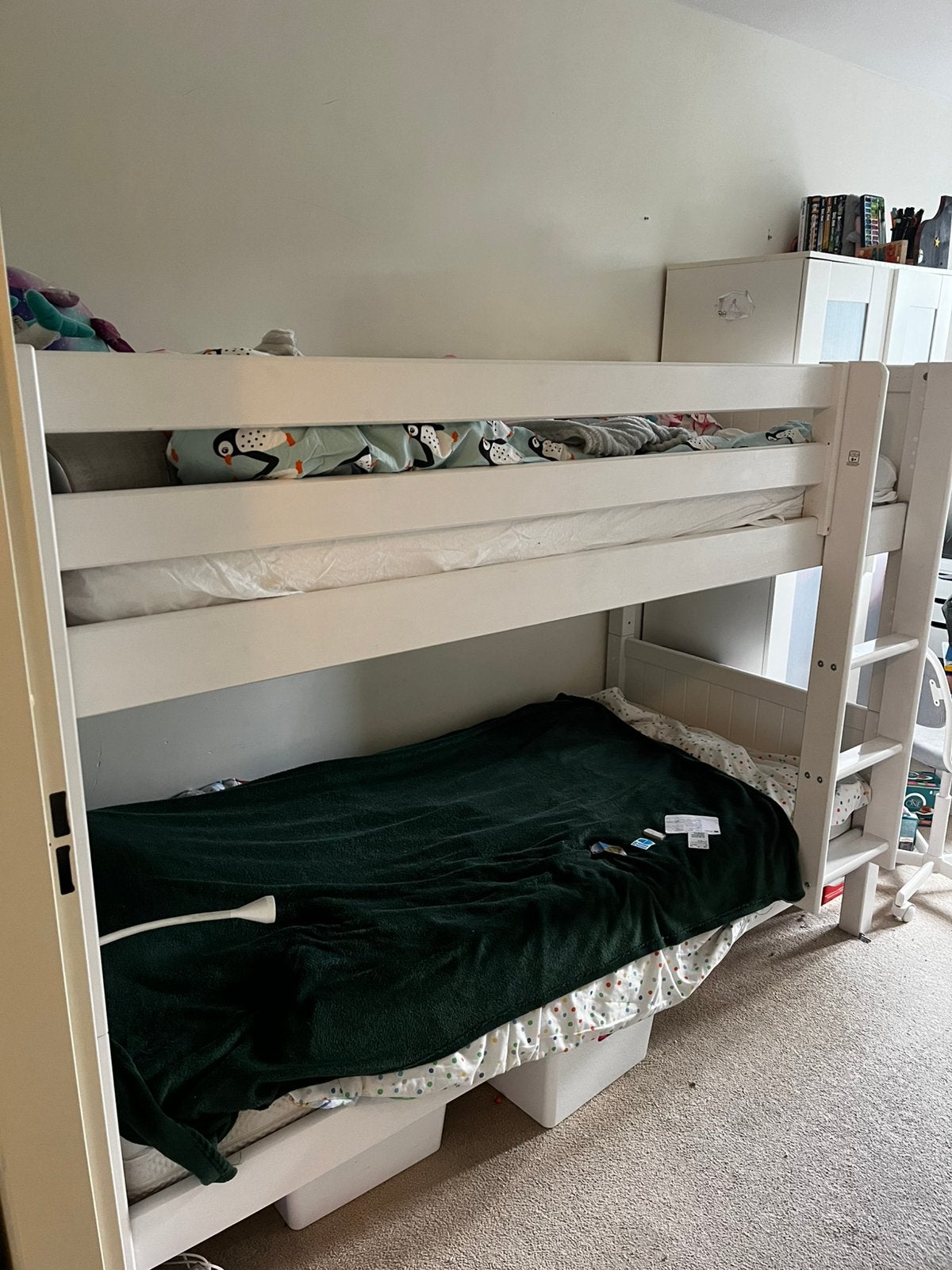 Flexworld PUCK Bunk Bed + 2 Mattresses – Good Condition, Ophalen, Gebruikt, 90 cm, Tweepersoons