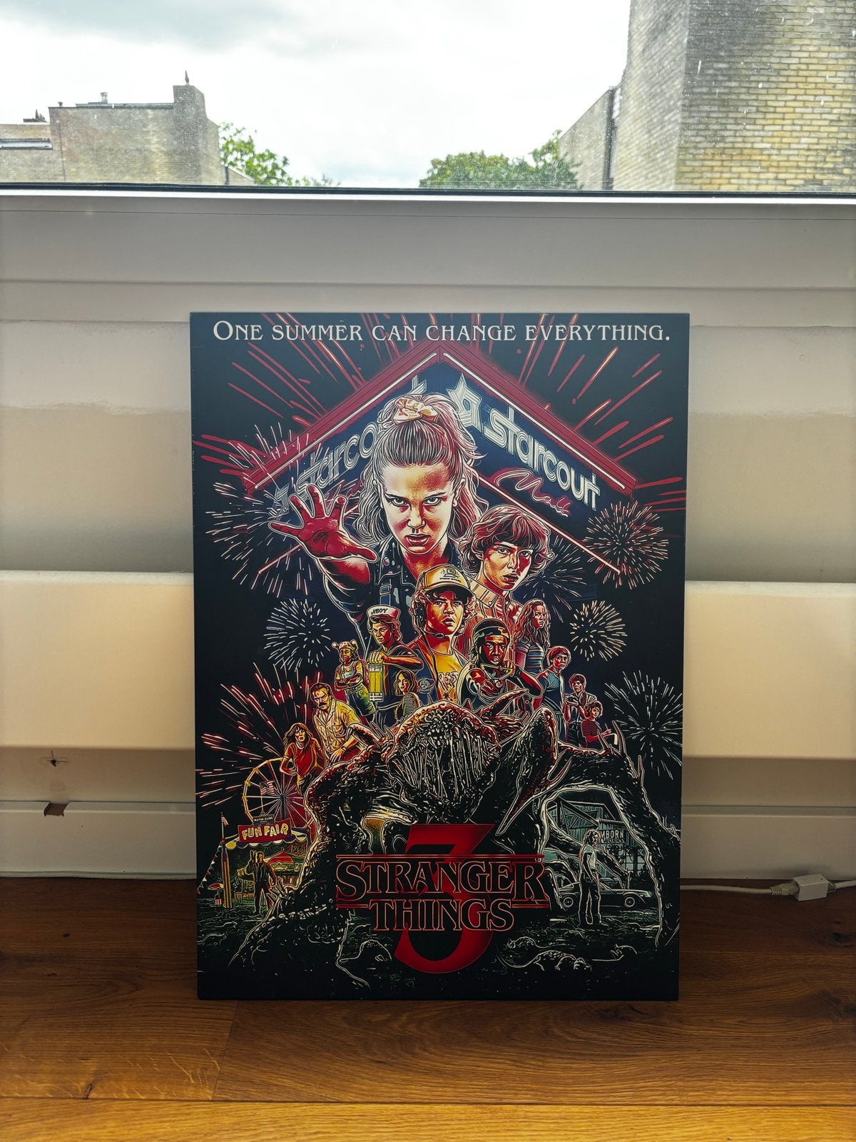 Stranger Things Seizoen 3 Displate - Limited Edition, Ophalen, Metaal, 67 cm, 48 cm