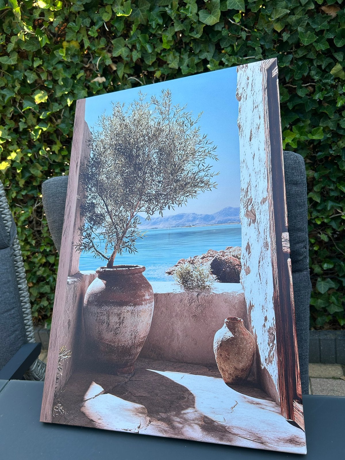 Canvas schilderij met mediterrane sfeer, Ophalen, 50 – 75, Nieuw, Schilderij