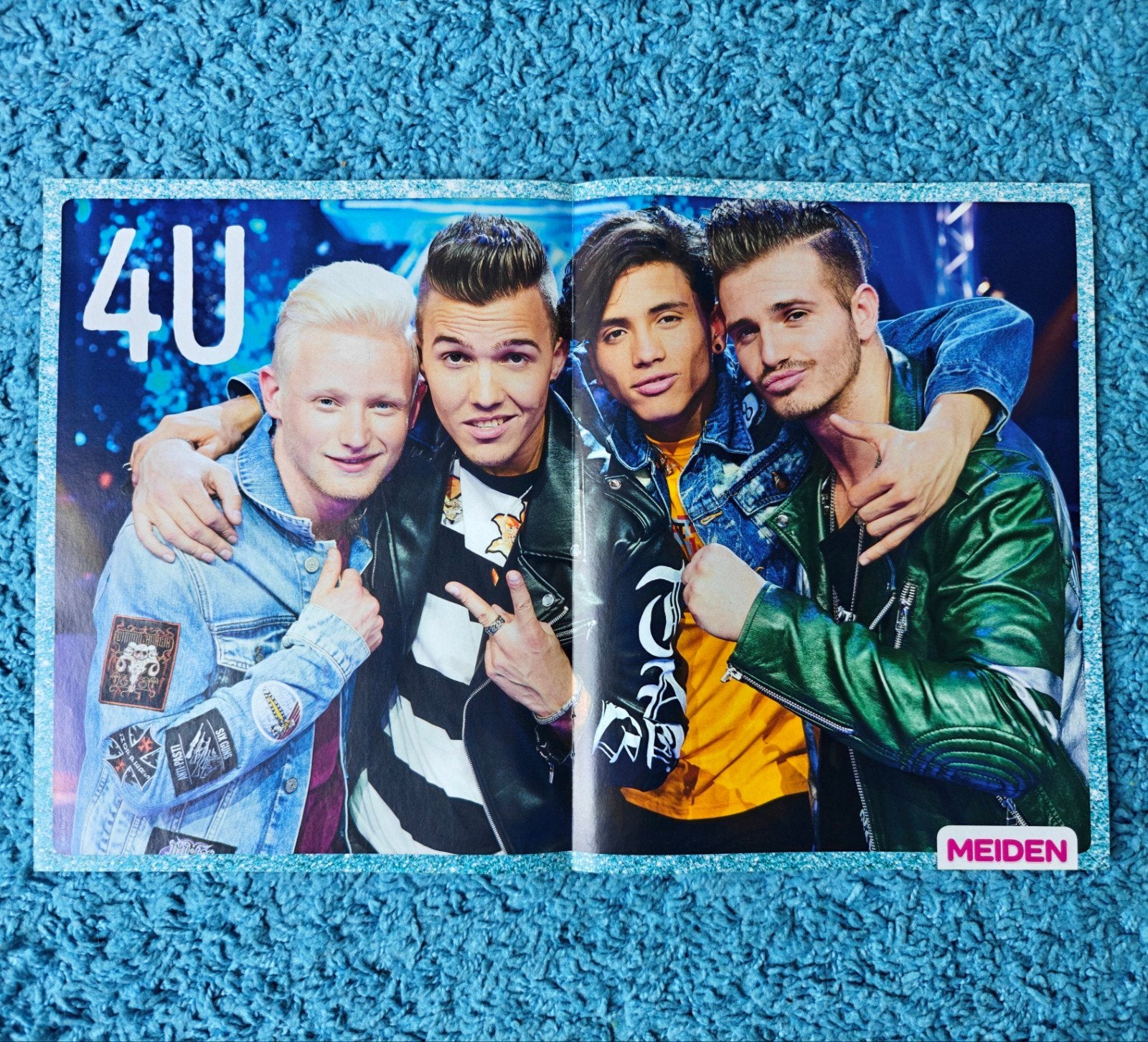 4U boy band poster meiden magazine, Rechthoekig Liggend, Nieuw, Ophalen of Verzenden, A1 t/m A3