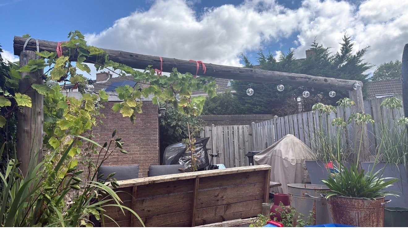 Robuuste houten pergola, Tuin en Terras, Ophalen, Gebruikt