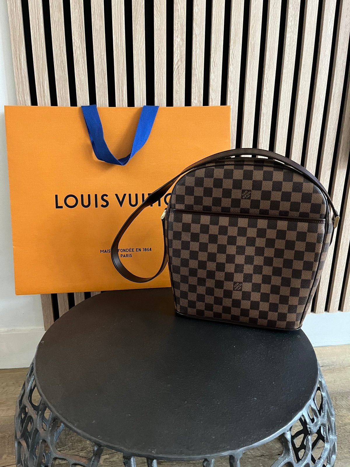 Louis Vuitton Damier Ebene Schoudertas, Ophalen of Verzenden, Zo goed als nieuw, Bruin, Schoudertasje