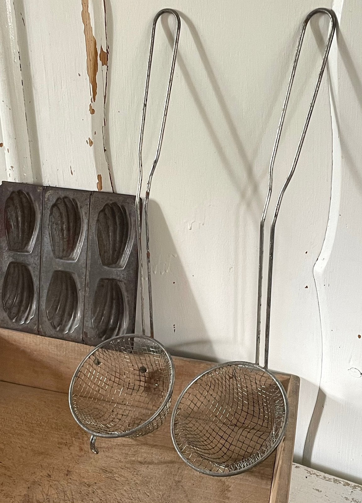 Brocante oude draad lepel, Ophalen of Verzenden