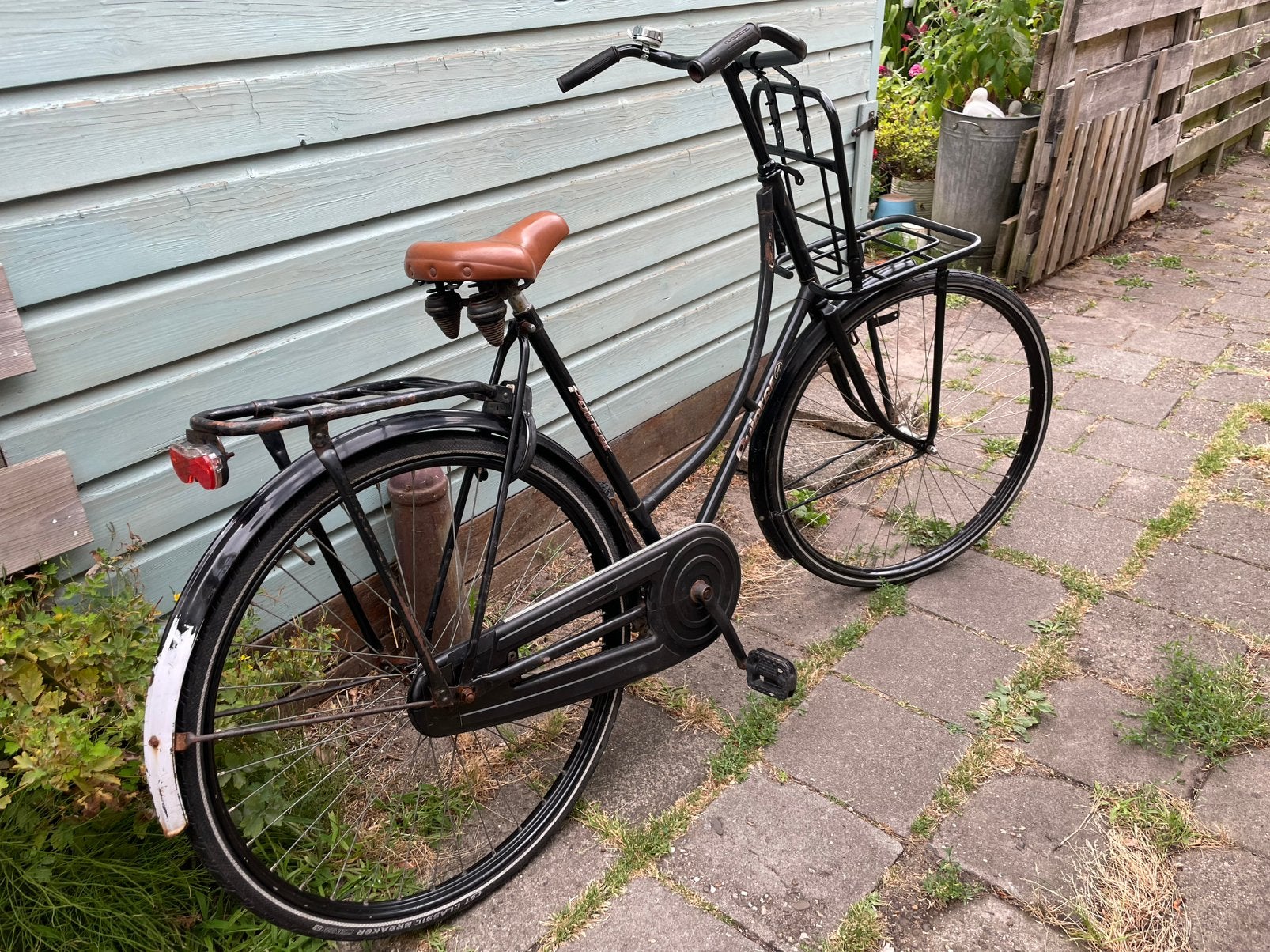 Oma fiets 28 inch, Fietsen en Brommers, 53 tot 56 cm, Ophalen, Gebruikt, Terugtraprem