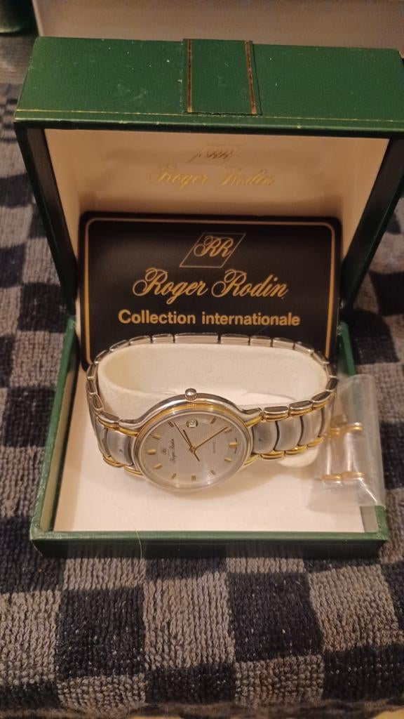 Roger Rodin Suisse Made vintage horloge oph Amsterdam, Ophalen of Verzenden