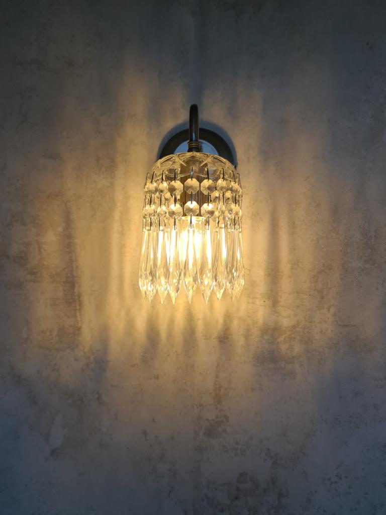 Laura Ashley wandlampjes. Met glazen pegels, Ophalen