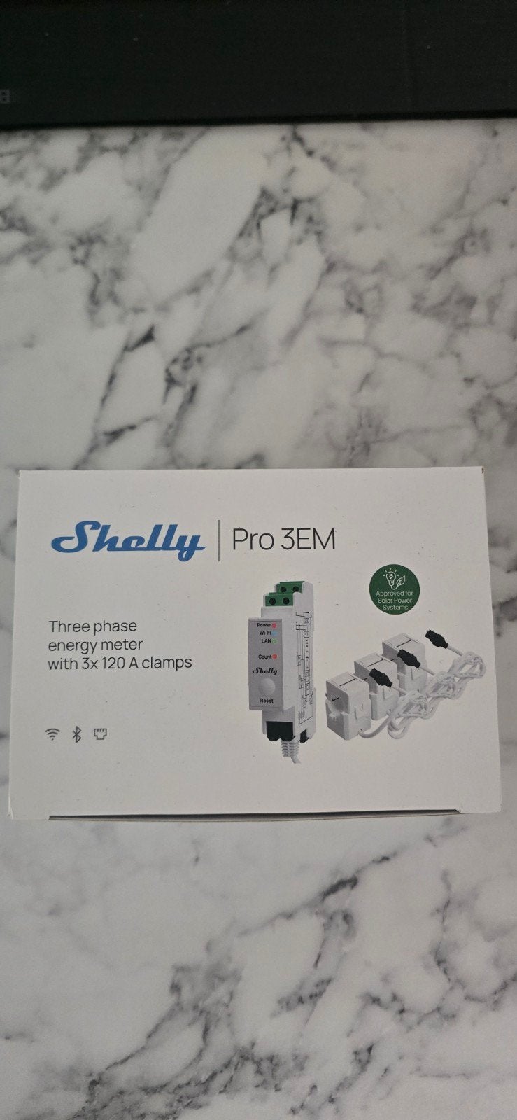 Shelly Pro 3EM - Driefasige energiemeter met 3x 120A klemmen, Ophalen of Verzenden, Nieuw, Overige merken, Overige typen