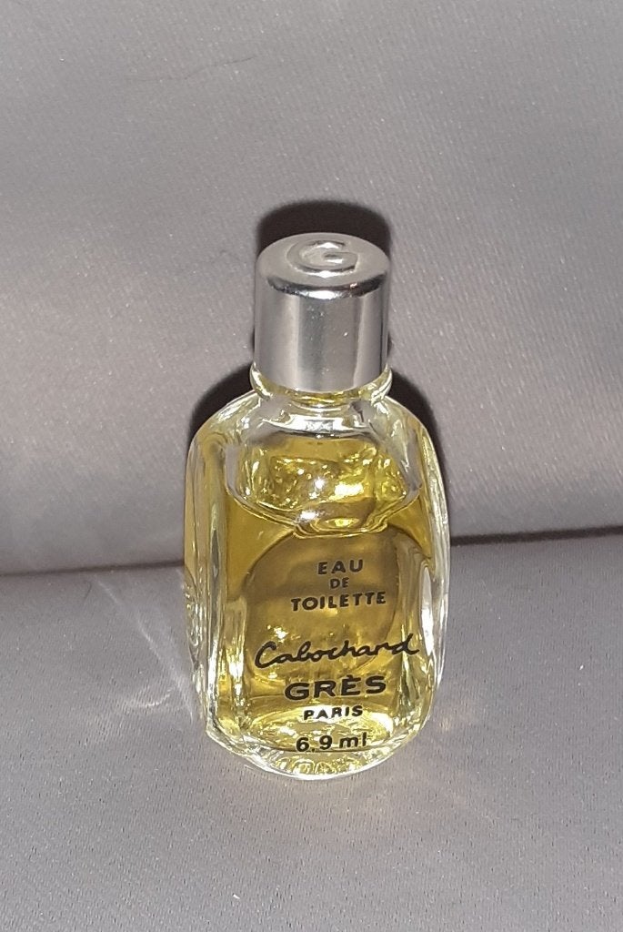 Volle parfum mini - Gres cabochard zilveren dop, Ophalen of Verzenden, Zo goed als nieuw, Miniatuur, Gevuld
