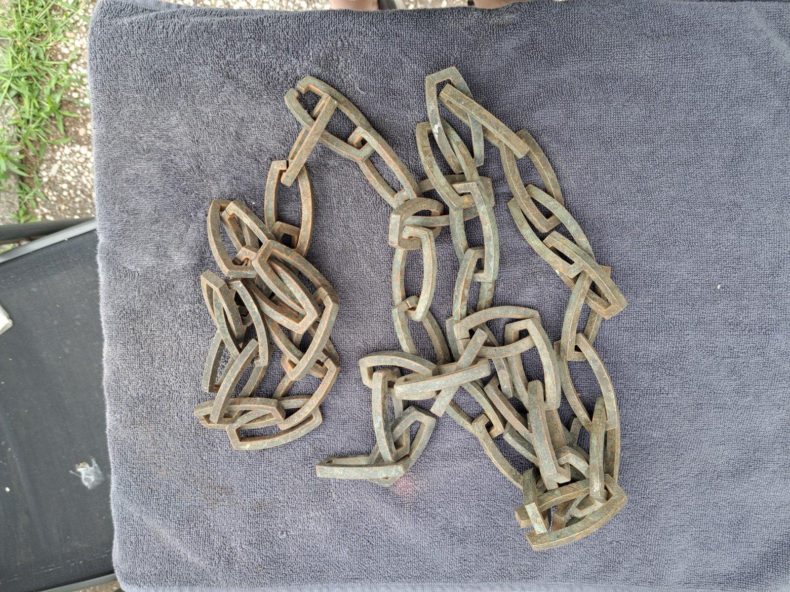 3m messing bronzen schakelketting voor hekwerk, Verzenden, Gebruikt