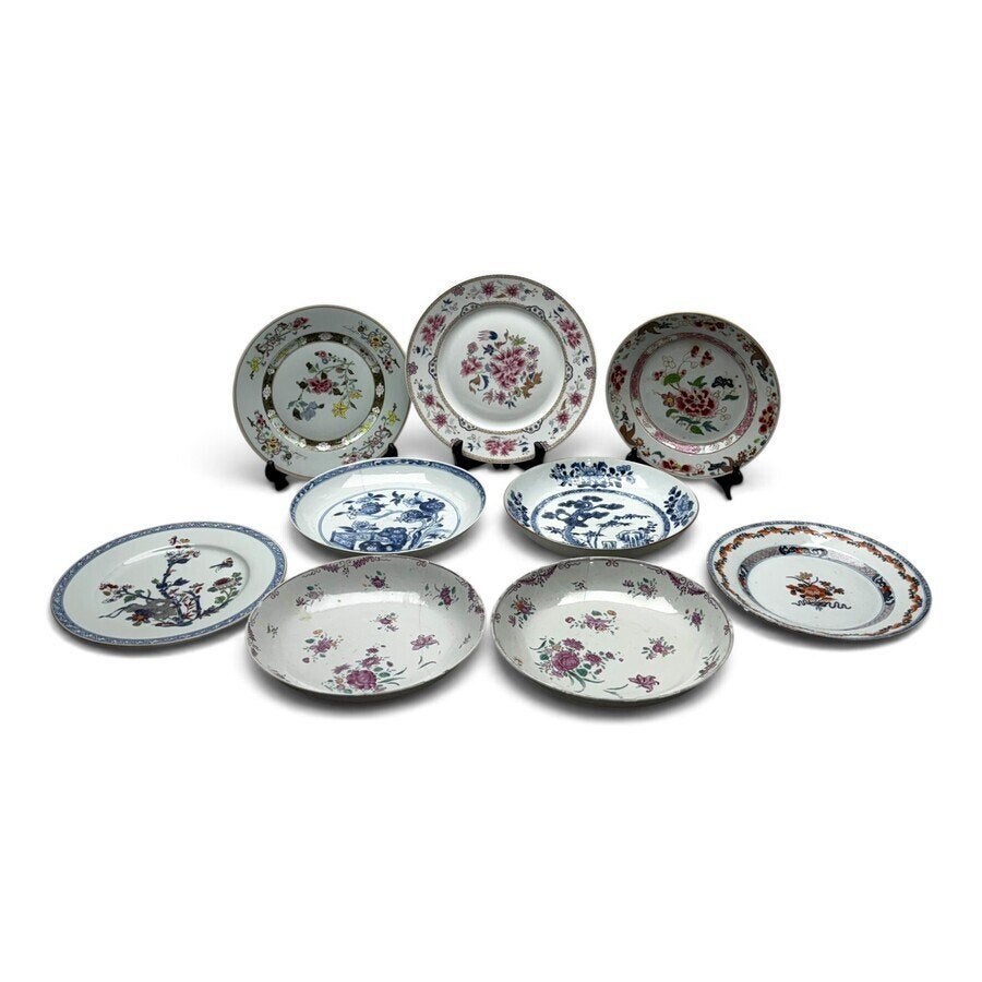 Lot porseleinen, voornamelijk Chinees 18e eeuws 3x Limoges, Ophalen of Verzenden