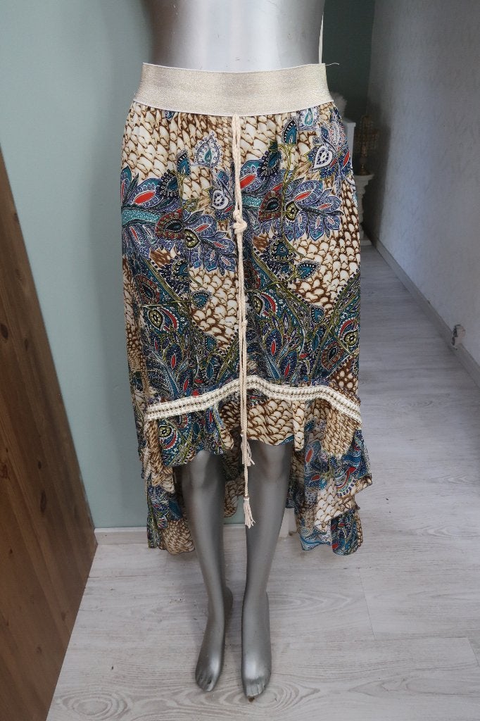 Boho Maxi Rok met Paisley Print en Kwastjes, Made in Italy, Meerkleurig, Maat 46/48 (XL) of groter, Ophalen of Verzenden