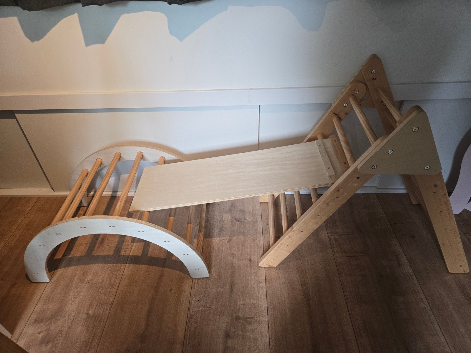 Houten Klimrek en Glijbaan Set voor Kinderen, Ophalen, Gebruikt, Glijbaan