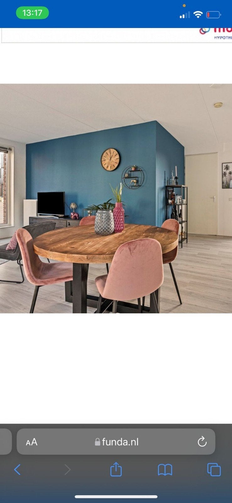 te koop aangeboden een ronde tafel, Huis en Inrichting, Barren, Ophalen, Gebruikt