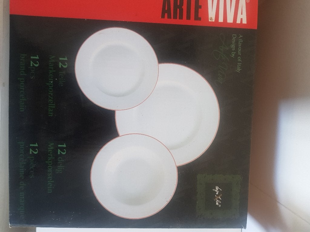 12-delig serviesset Arte Viva, Witgoed en Apparatuur, Ophalen of Verzenden, Nieuw, Keramisch, Fondue-accessoires