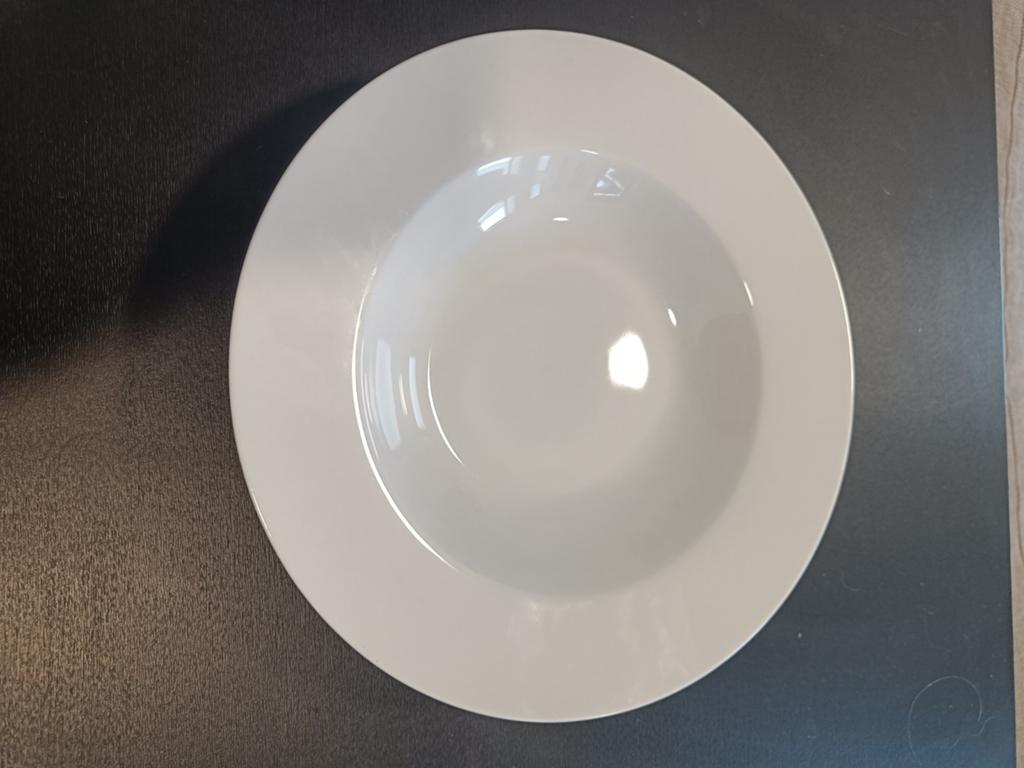Set van 11 witte diepe borden RIGA Blokker ceramics, Ophalen, Keramiek, Zo goed als nieuw, Bord(en)