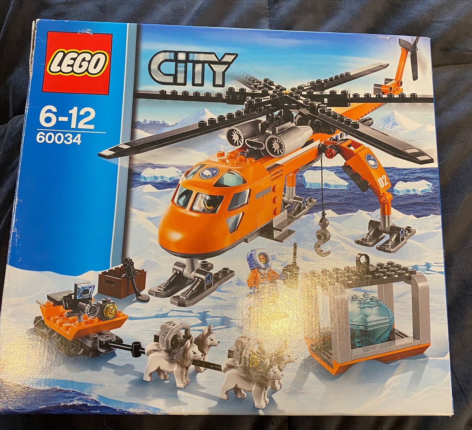 LEGO City 60034 Arctische Helikopter - Compleet, Overige thema's, Lego, Ophalen of Verzenden, Zo goed als nieuw