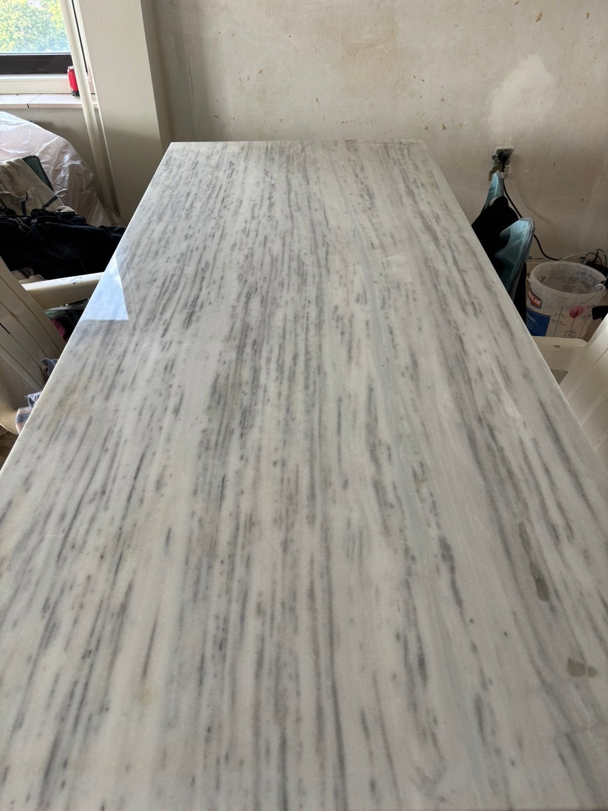Marmeren tafel, Ophalen, Overige materialen, 50 tot 100 cm, Zo goed als nieuw