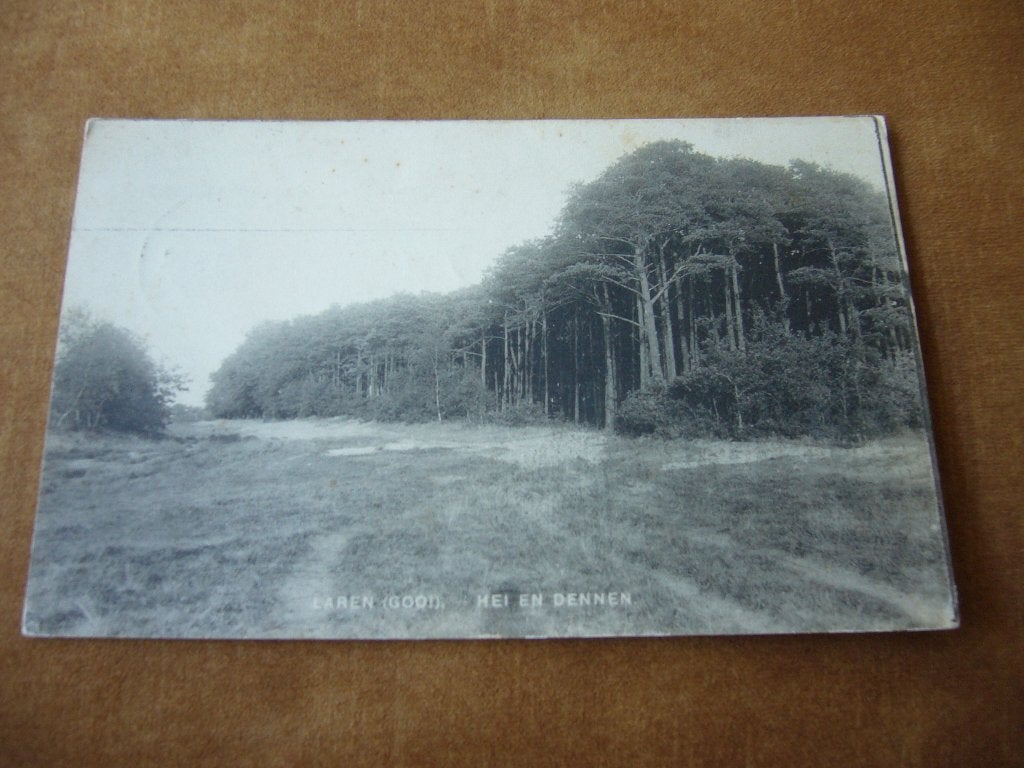 LAREN -  GOOI   =  HEI EN DENNEN   BRIEFKAART  1908, Ophalen of Verzenden, Voor 1920, Gelopen, Noord-Holland