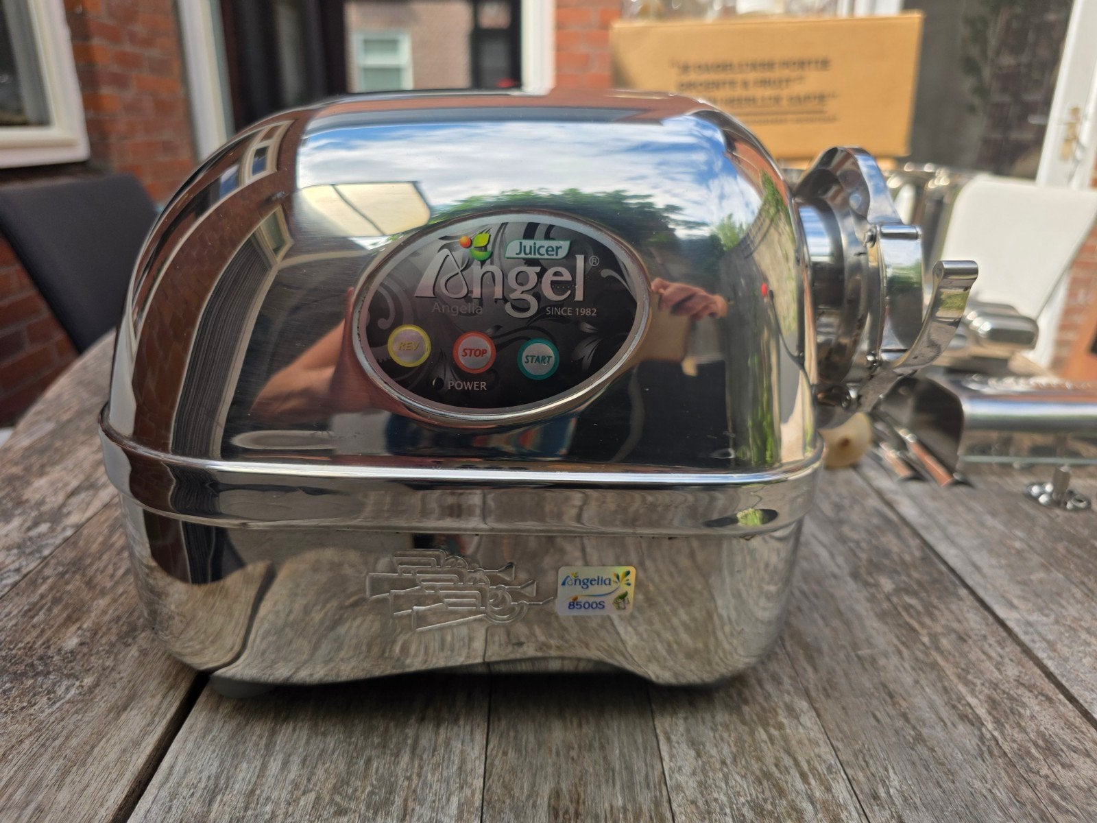 Angel Juicer AG-8500S, incl heel veel accessoires twv 1398,-, Ophalen of Verzenden, Zo goed als nieuw