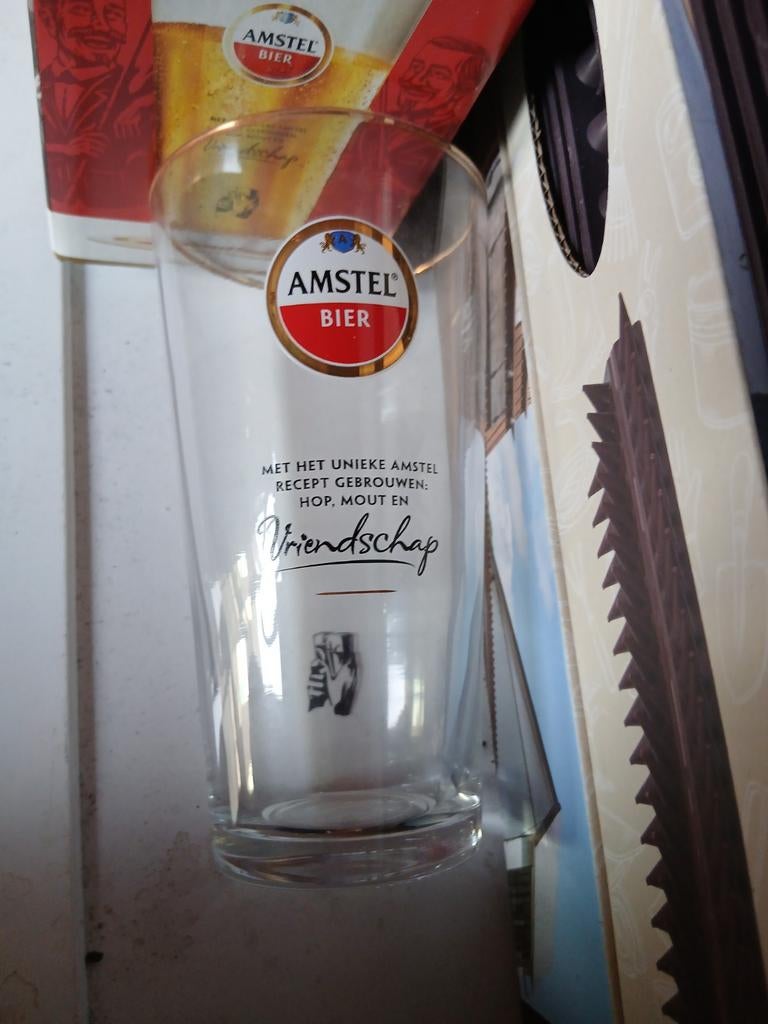 Amstel Bier Oprichters Vaasje, Ophalen of Verzenden, Nieuw, Glas of Glazen, Amstel