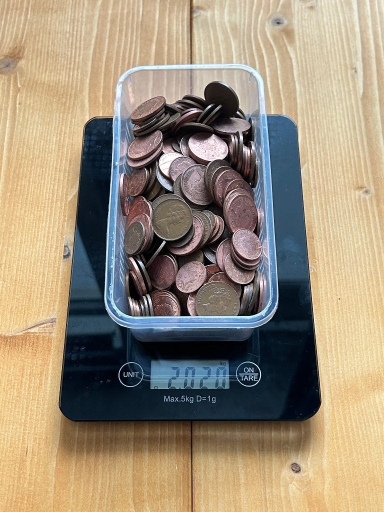 11x 2kg Pence munten, Ophalen of Verzenden, Overige landen