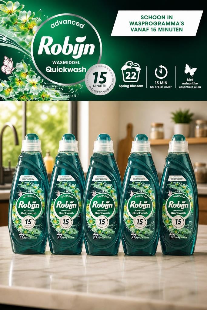 Robijn Quickwash Spring Blossom Vloeibaar Wasmiddel, Ophalen