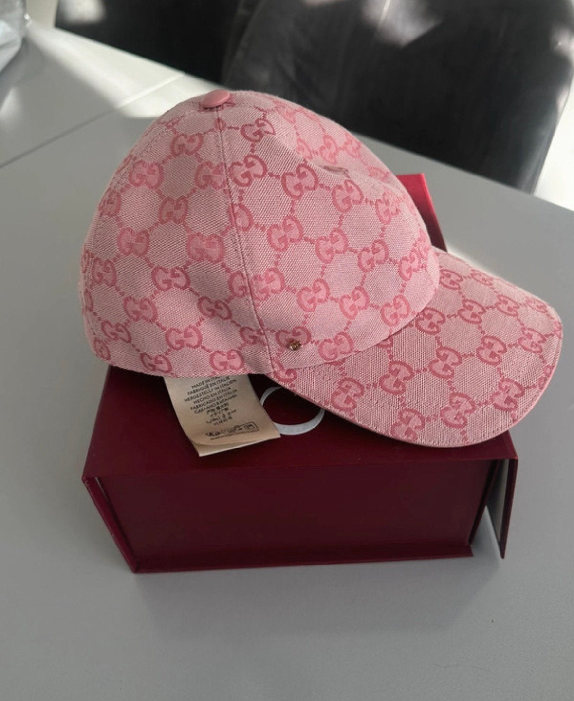 Gucci Cap Pink, Ophalen, Zo goed als nieuw