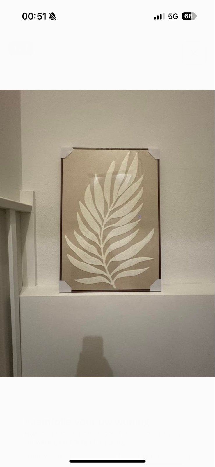 Moderne lijst met botanische print - Nieuw action, Ophalen, 50 – 75, Nieuw, Print