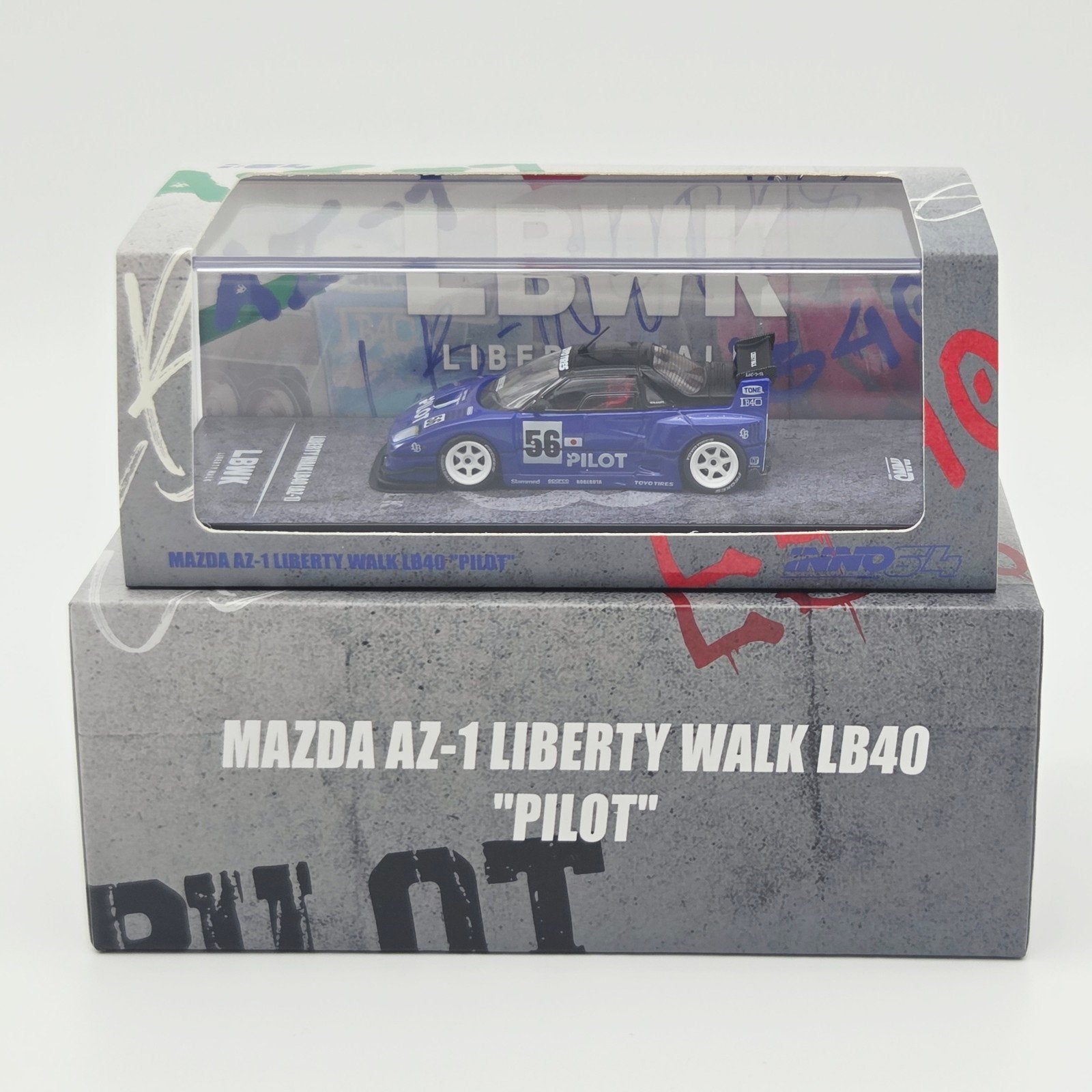 Inno64 – Mazda AZ-1 Liberty Walk LB40 *Pilot*, blue – geleve