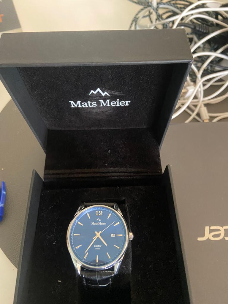 Mats meier horloge, Ophalen, Zo goed als nieuw, Leer, Overige merken