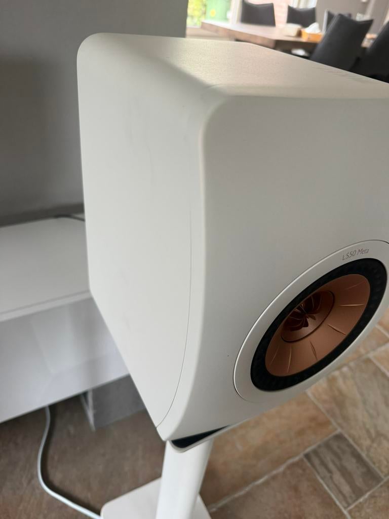 KEF LS50 Meta wit, Audio, Tv en Foto, Luidsprekers, Gebruikt, 120 watt of meer, Front, Rear of Stereo speakers, Ophalen