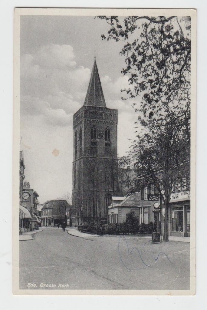 179 Ede Groote Kerk Verzonden Kaart B16, Verzenden, 1940 tot 1960, Gelopen, Gelderland
